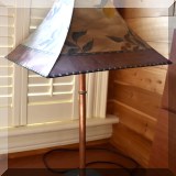 D16. Copper handpainted Ugone style lamp. 